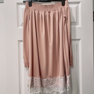 ASOS Peach nude lace dress